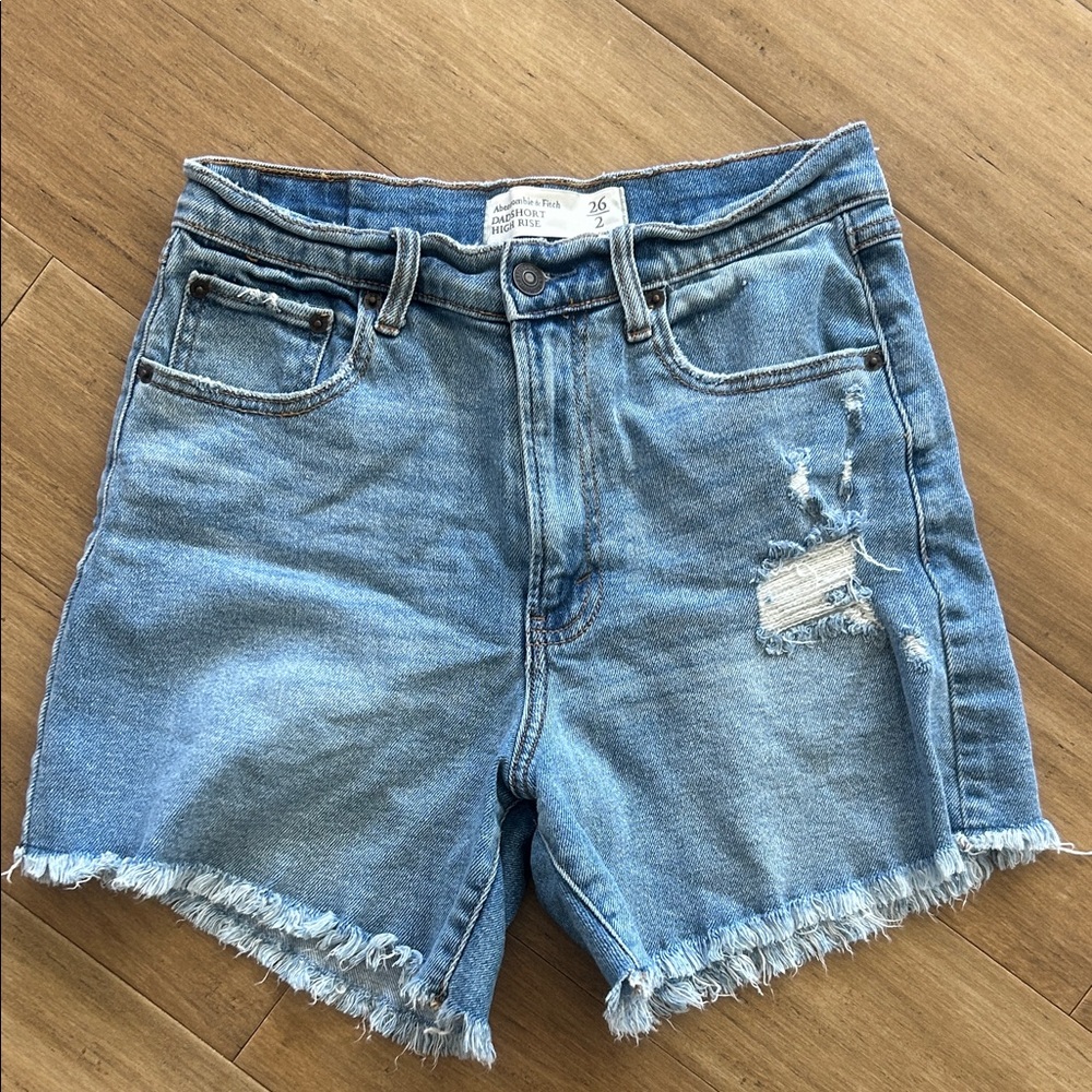Abercrombie & Fitch Dad Short High Rise Denim Shorts